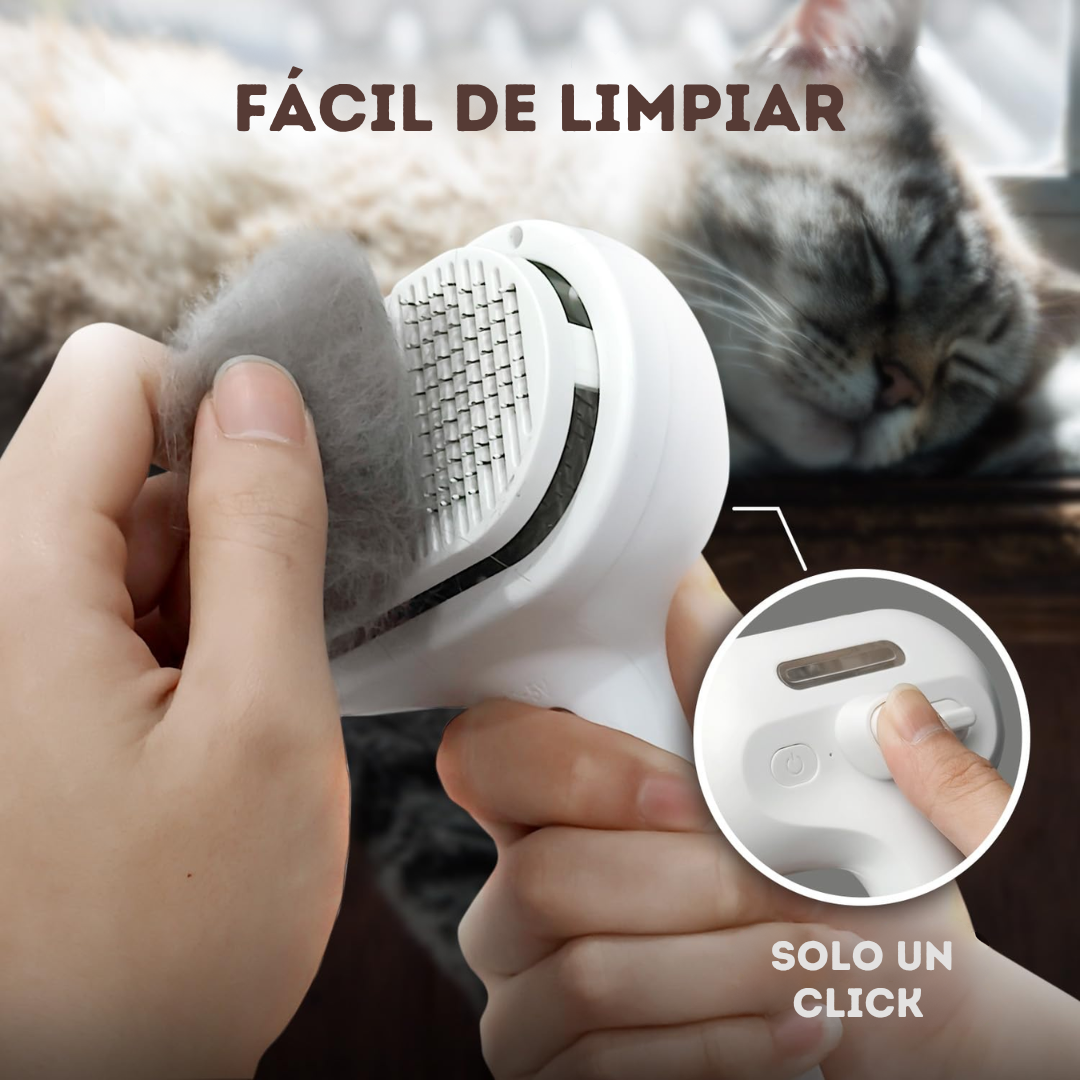 Cepillo para mascotas humificador y extraible
