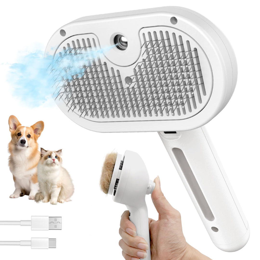 Cepillo para mascotas humificador y extraible